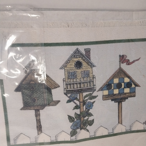 Steven Linens Steven's Linen | Kitchen | Vintage Stevens Linen Matching Birdhouses ...